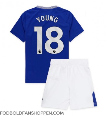 Everton Ashley Young #18 Hjemmebanetrøje Børn 2024-25 Kortærmet (+ Korte bukser)